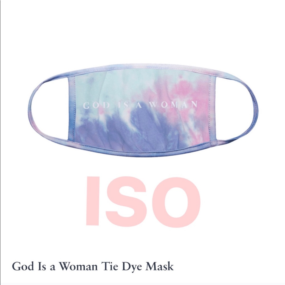 IN SEARCH OF Ariana Grande God is a Woman facemask